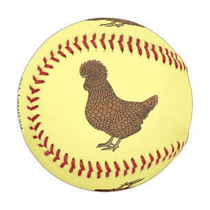 Balle De Baseball Illustration de poulet à la polis chamois