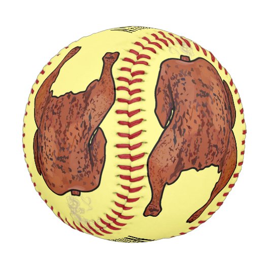 Balle De Baseball Illustration de poulet rôti (Angle)