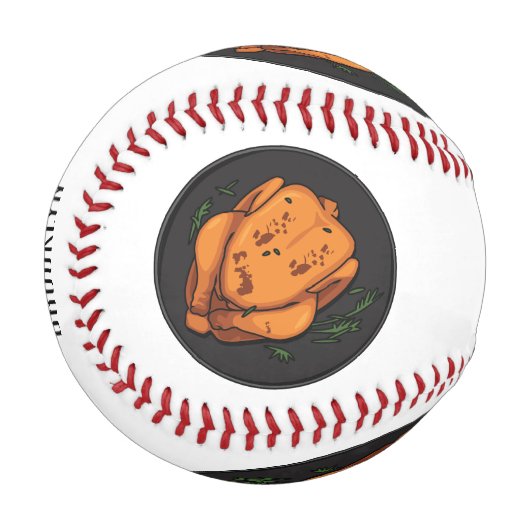 Balle De Baseball Illustration de poulet rôti (Dos Droite)