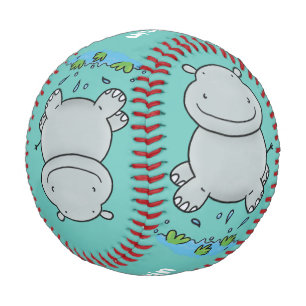 Balle De Baseball Illustration de saut en hippo mignon