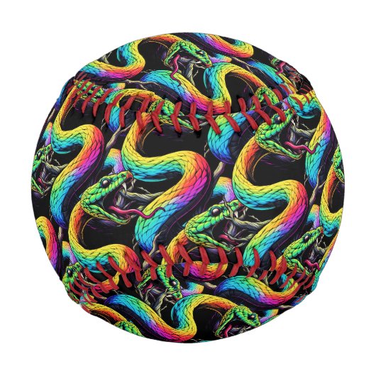 Balle De Baseball Illustration de serpent coloré (Devant)