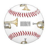 Balle De Baseball Illustration de trompette (Devant)