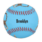 Balle De Baseball Illustration d'ocelot mignon (Devant)