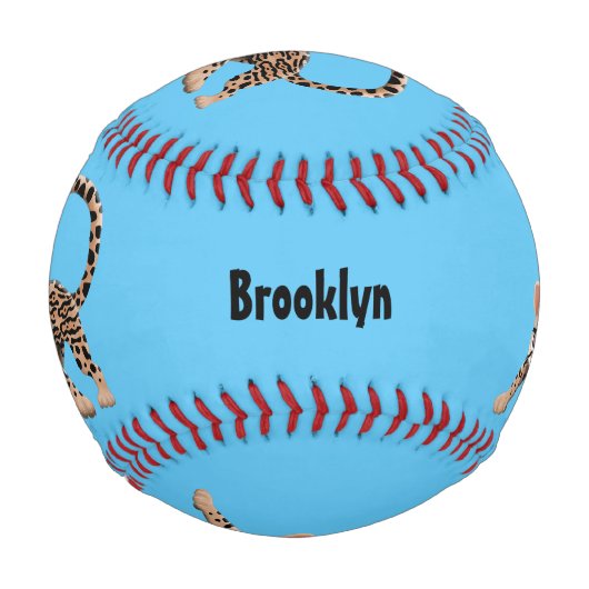 Balle De Baseball Illustration d'ocelot mignon (Devant)
