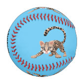 Balle De Baseball Illustration d'ocelot mignon (Devant Gauche)
