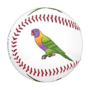 Balle De Baseball Illustration d'oiseau de lorikeet arc-en-ciel