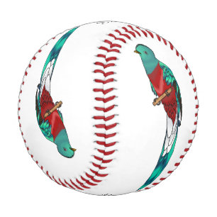 Balle De Baseball Illustration d'oiseau de quetzal resplendissant