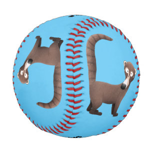 Balle De Baseball Illustration drôle curieuse de dessin animé de coa