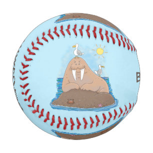 Balle De Baseball Illustration drôle de morse joyeux