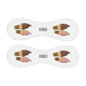 Balle De Baseball Illustration du cône de crème glacée (Panneaux)