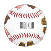 Balle De Baseball Illustration du cône de crème glacée (Dos)
