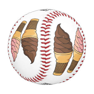 Balle De Baseball Illustration du cône de crème glacée