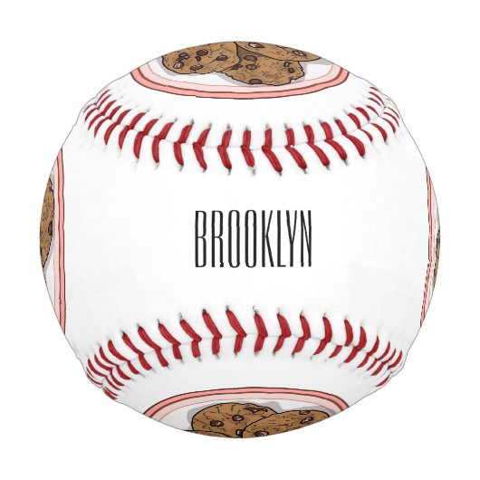 Balle De Baseball Illustration du cookie de puce à chocolat (Devant)