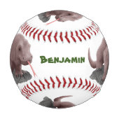 Balle De Baseball Illustration du dragon de Komodo (Devant)
