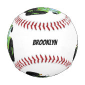 Balle De Baseball Illustration du joli joyeux tracteur agricole vert (Devant)