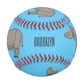 Balle De Baseball Illustration du rhinocéros de Javan (Devant)