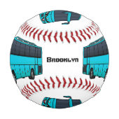 Balle De Baseball Illustration d'un autobus à passagers moderne (Dos)