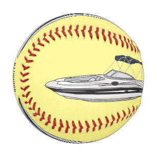 Balle De Baseball Illustration d'un bateau à moteur