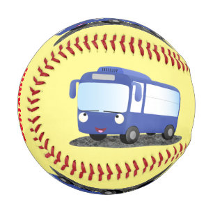 Balle De Baseball Illustration d'un bus moderne bleu mignon