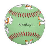 Balle De Baseball Illustration d'un chef tigre drôle et mignon (Dos)