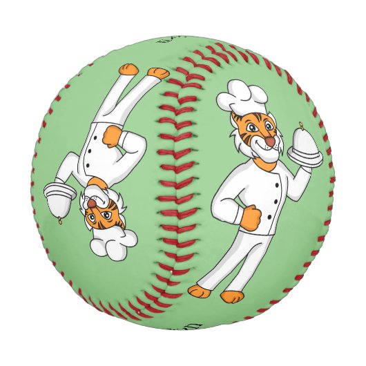 Balle De Baseball Illustration d'un chef tigre drôle et mignon (Angle)