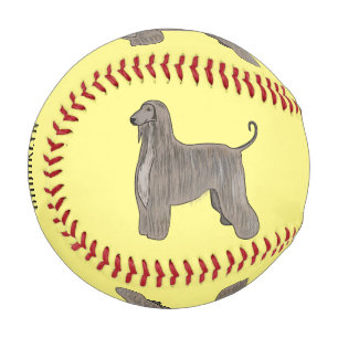 Balle De Baseball Illustration d'un chien hound afghan