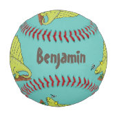 Balle De Baseball Illustration d'un dimétrodon vert mignon (Dos)
