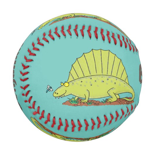 Balle De Baseball Illustration d'un dimétrodon vert mignon (Devant Gauche)