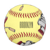 Balle De Baseball Illustration d'un fabricant de pâtes alimentaires (Dos)