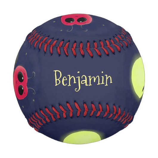 Balle De Baseball Illustration d'une luciole à éclair mignon (Dos)