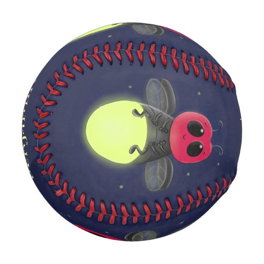 Balle De Baseball Illustration d'une luciole à éclair mignon (Devant Gauche)