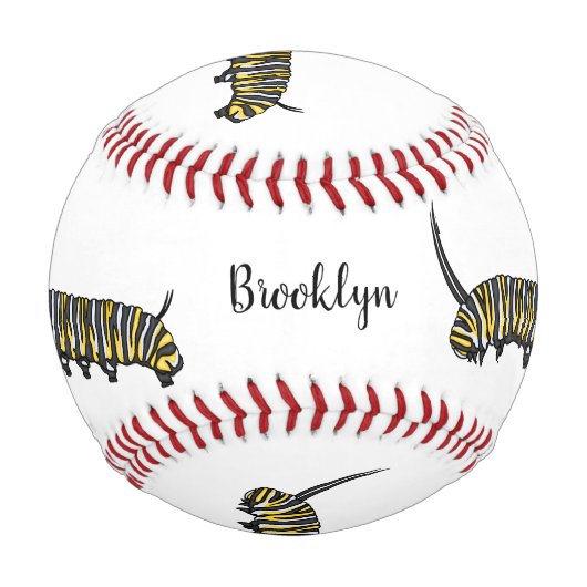 Balle De Baseball Illustration Monarch caterpillar (Dos)