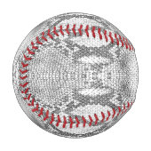 Balle De Baseball Impression de peau de serpent blanc (Devant Gauche)