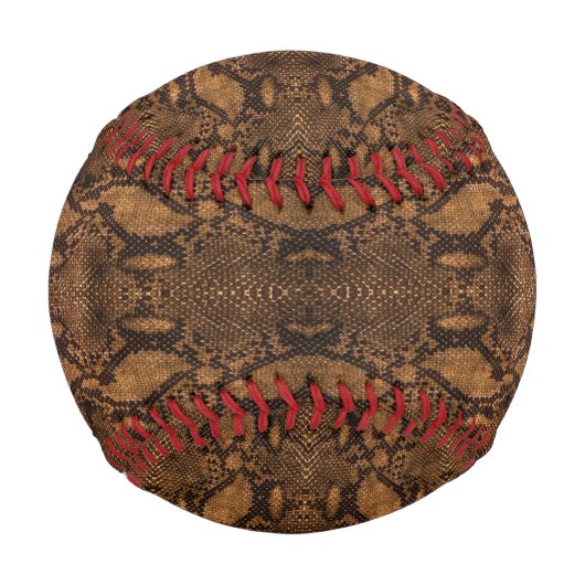 Balle De Baseball Impression de peau de serpent marron (Devant)