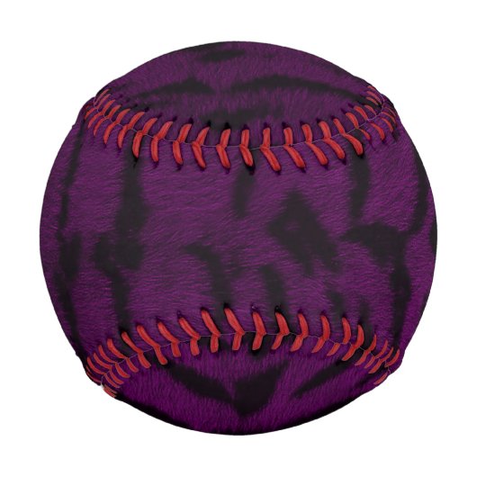 Balle De Baseball Impression de peau de tigre violet (Devant)