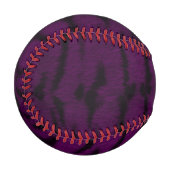 Balle De Baseball Impression de peau de tigre violet (Devant Gauche)
