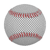 Balle De Baseball Impression de style fibre de carbone blanc (Devant)