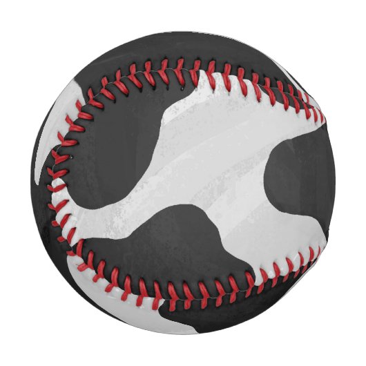 Balle De Baseball Impression noire et blanche de vache (Devant Gauche)