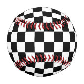 Balle De Baseball Impression numérique d'échecs noir et blanc (Dos)