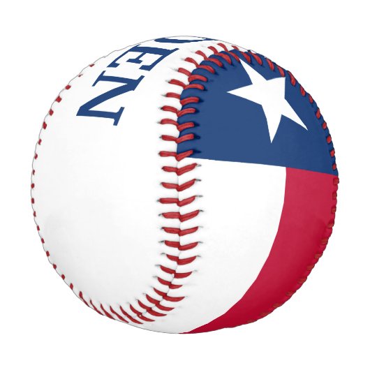Balle De Baseball Indicateur de l'état du Texas avec nom personnalis (Angle)