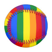 Balle De Baseball Indicateur Gay pride arc-en-ciel (Devant Gauche)
