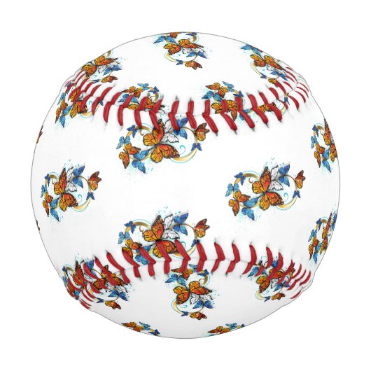 Balle De Baseball Infini de papillons monarques (Devant)