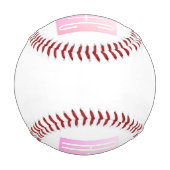 Balle De Baseball Initiales de couple | Gradation rose subtile (Dos)