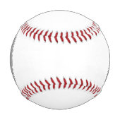 Balle De Baseball Initiales de couple modifiables | Blanc et gris (Devant)