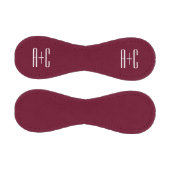 Balle De Baseball Initiales de couples simples | Blanc et bordeaux (Panneaux)