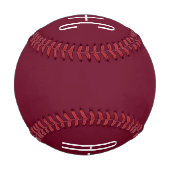 Balle De Baseball Initiales de couples simples | Blanc et bordeaux (Dos)