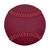 Balle De Baseball Initiales de couples simples | Blanc et bordeaux (Devant)