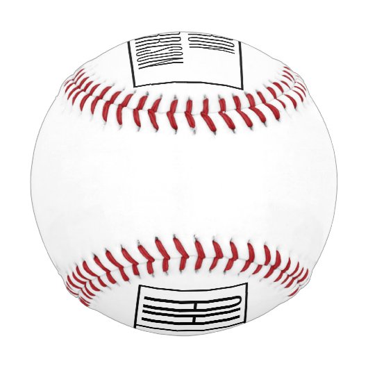 Balle De Baseball Initiales minimes modernes et logo de nom (Dos)