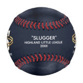 Balle De Baseball Initiales Monogramme Orbite Or Sur Mesure Toute Co (Devant)