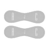 Balle De Baseball Initiales Monogrammes à trois lettres modernes Gri (Panneaux)